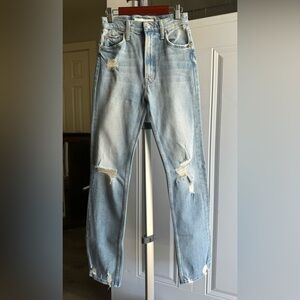 MOTHER High Waisted Rider Skimp jeans, Size 24, The Confession